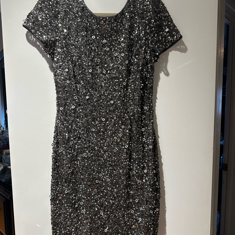 Elegant Sequin Dress in Shimmering Silver